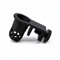 Frozen food feeder with open filling funnel and adjustable aquarium glass clamp